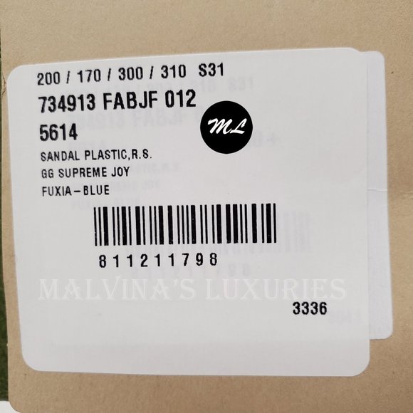 GUCCI SHOES GG SUPREME CANVAS JOY FUCHSIA PLATFORM SLIDE - Picture 14 of 15